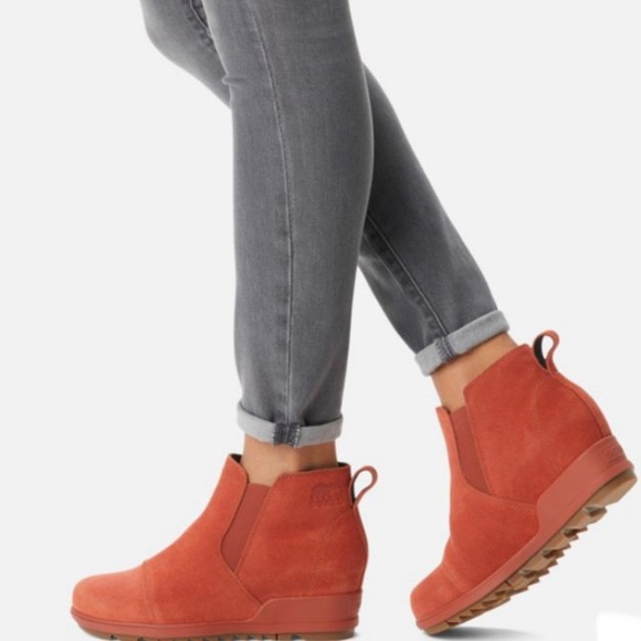 Sorel Shoes - NWT Sorel Evie Suede Pull On Bootie Sz 9 Warp Red